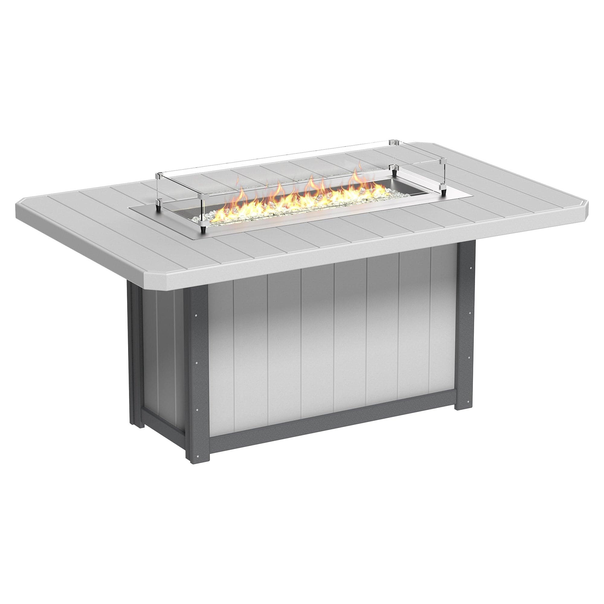 Luxcraft Lumin Poly Composite Rectangular Counter Height Fire Pit Table