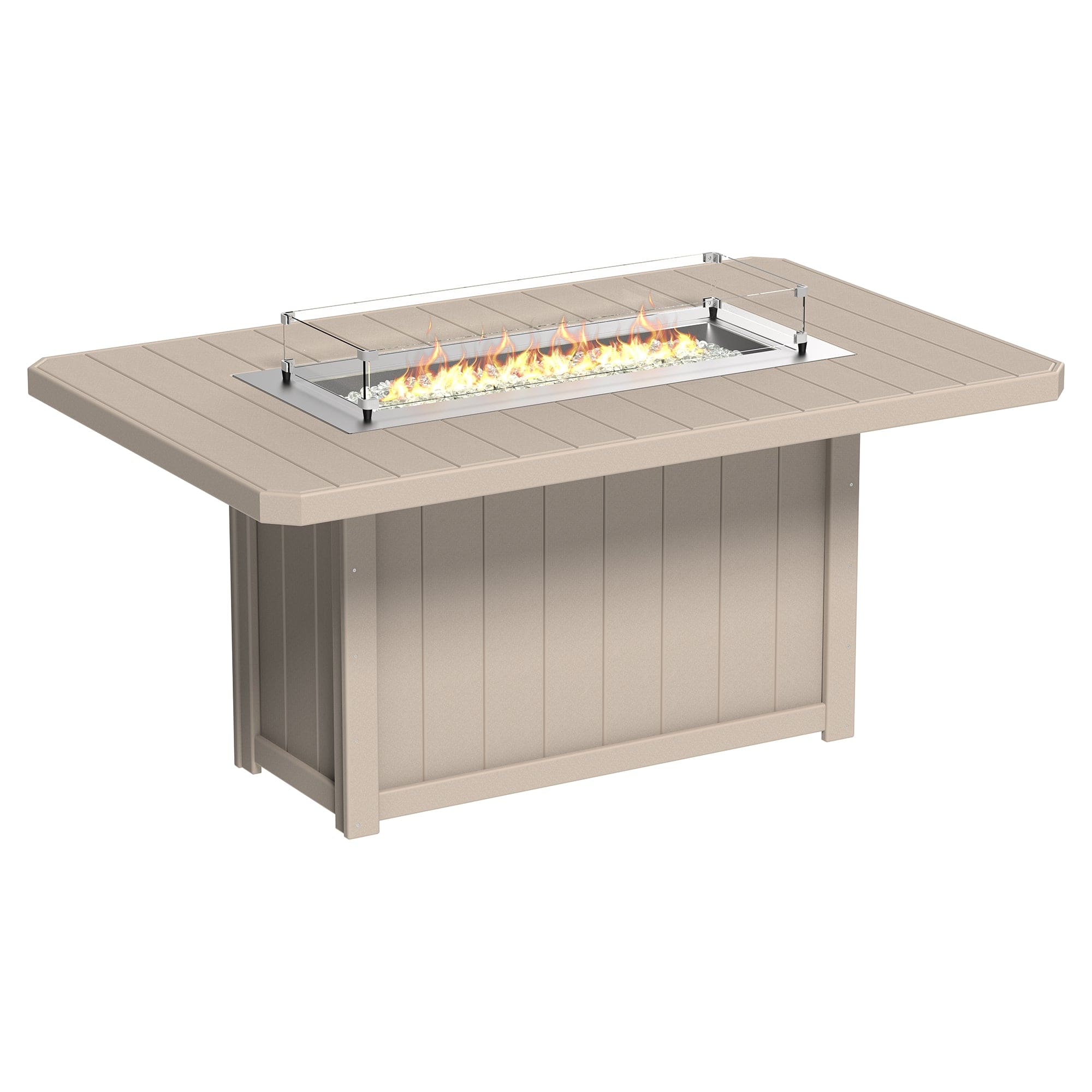 Luxcraft Lumin Poly Composite Rectangular Counter Height Fire Pit Table