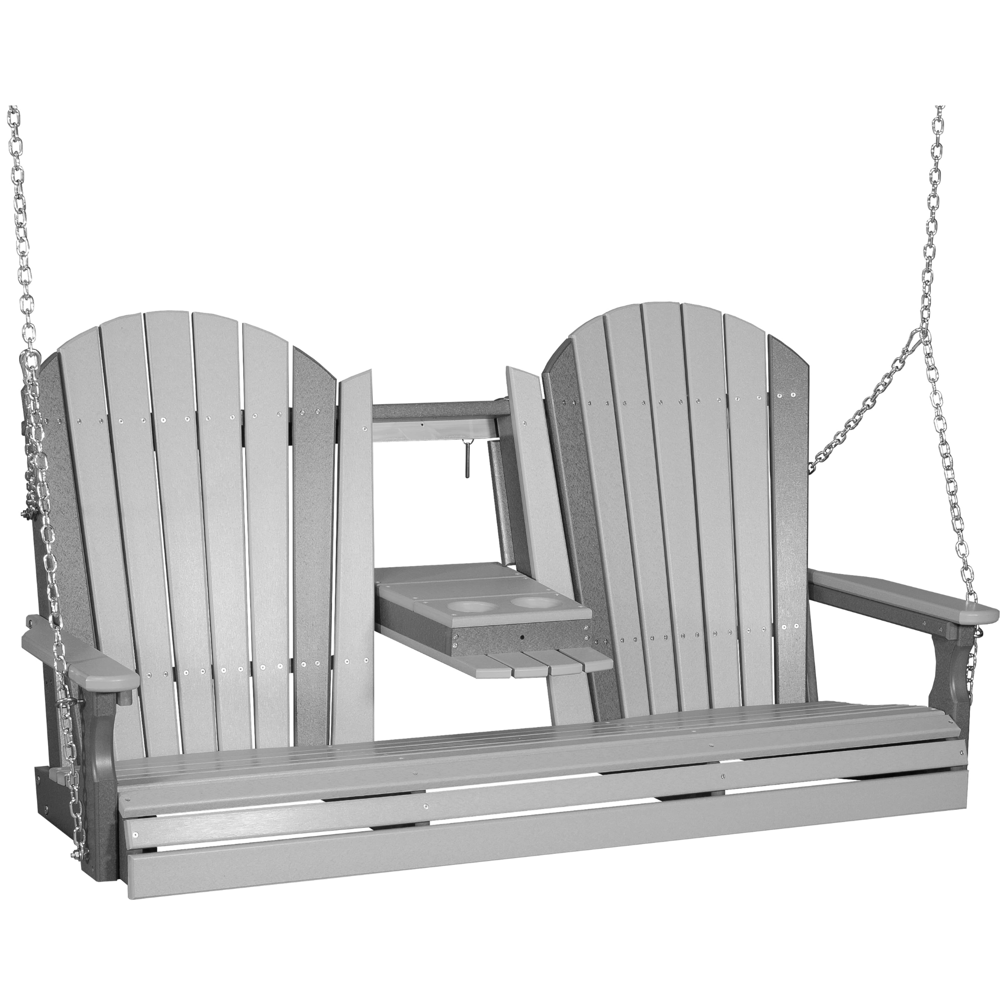 LuxCraft Adirondack 5-Foot Console Poly Composite Porch Swing