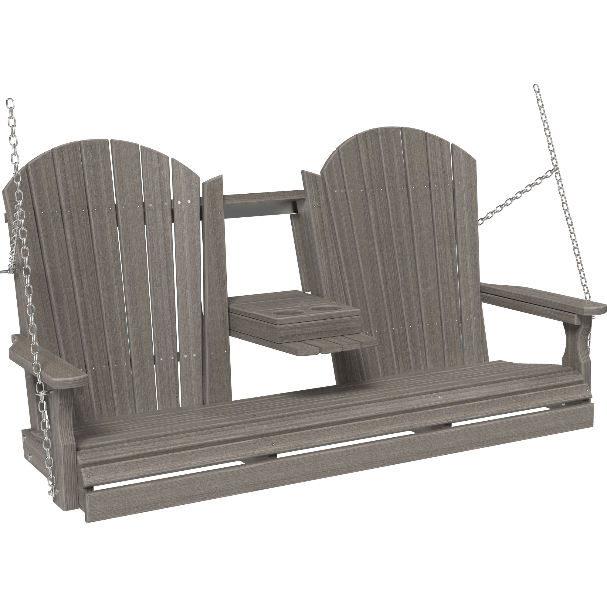 LuxCraft Adirondack 5-Foot Console Poly Composite Porch Swing