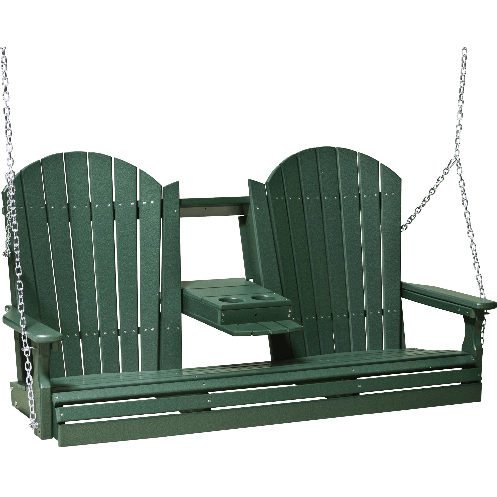 LuxCraft Adirondack 5-Foot Console Poly Composite Porch Swing
