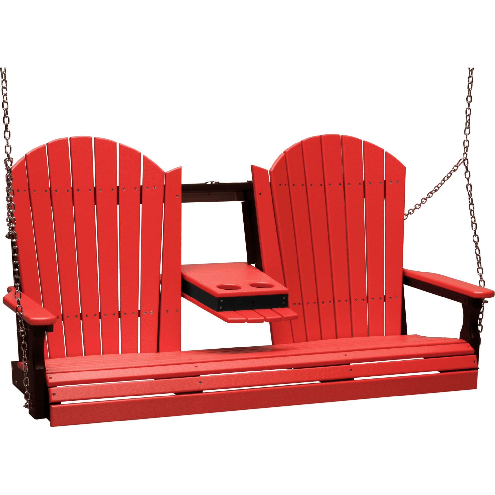 LuxCraft Adirondack 5-Foot Console Poly Composite Porch Swing