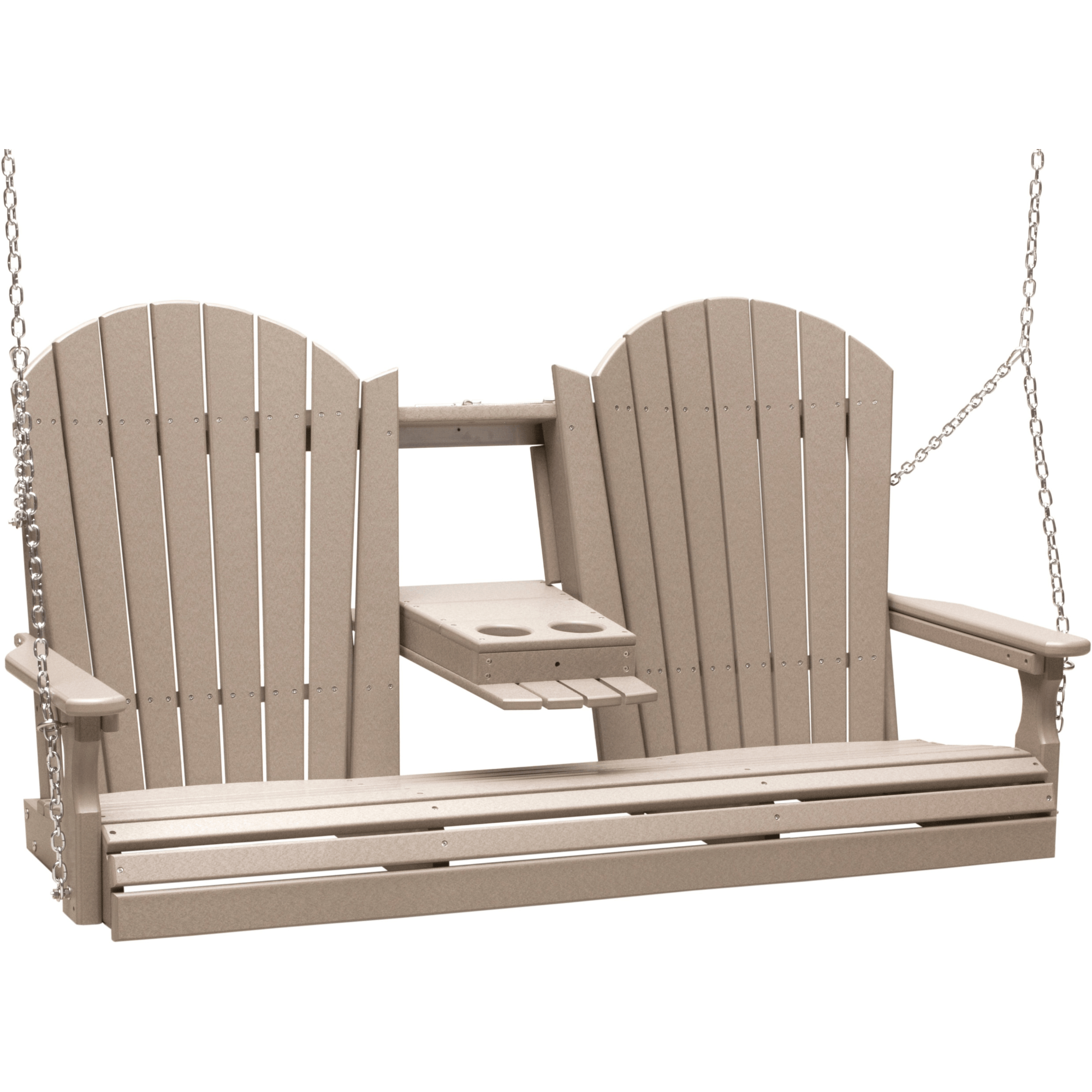 LuxCraft Adirondack 5-Foot Console Poly Composite Porch Swing
