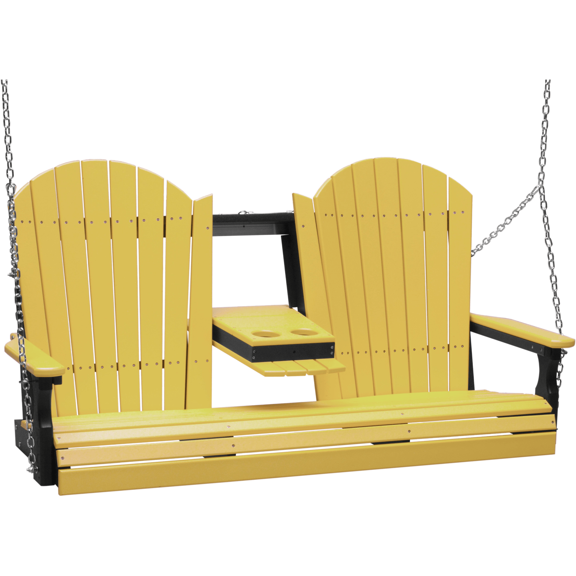 LuxCraft Adirondack 5-Foot Console Poly Composite Porch Swing