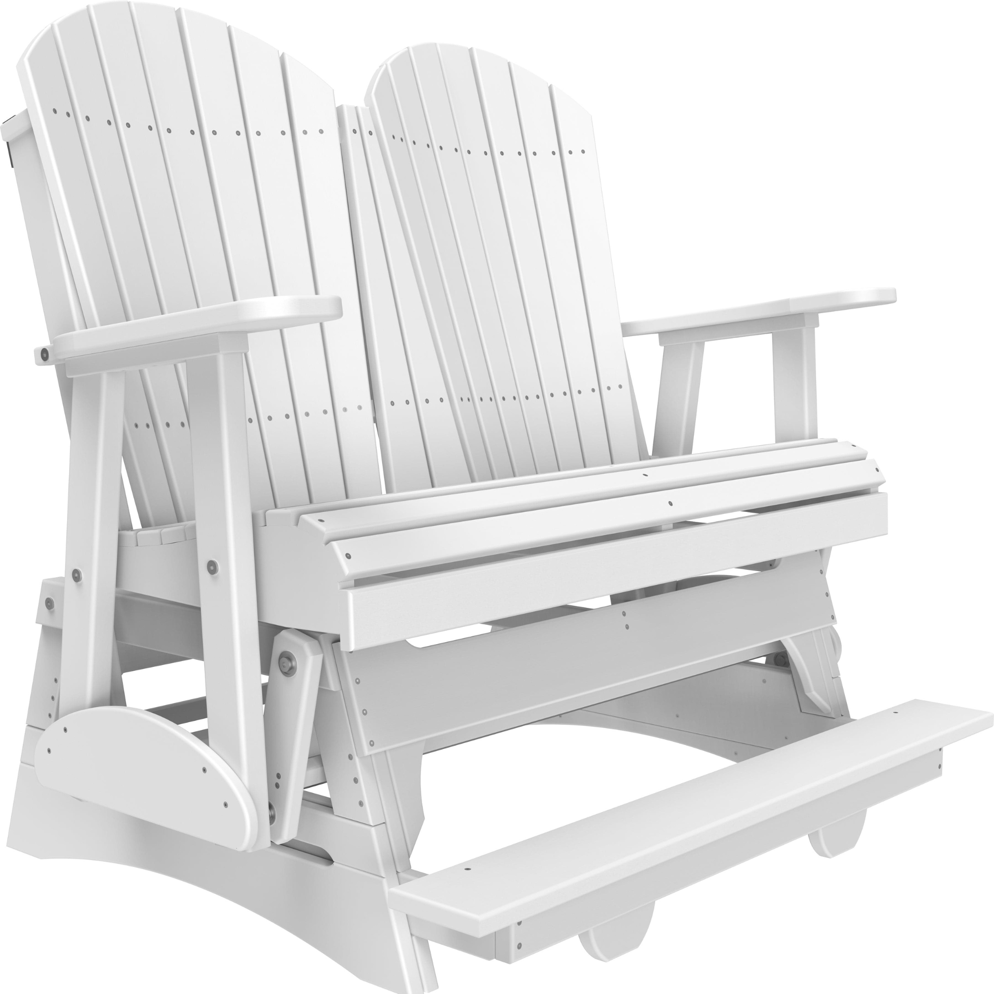 LuxCraft Adirondack 4-Foot Poly Composite Balcony Patio Glider