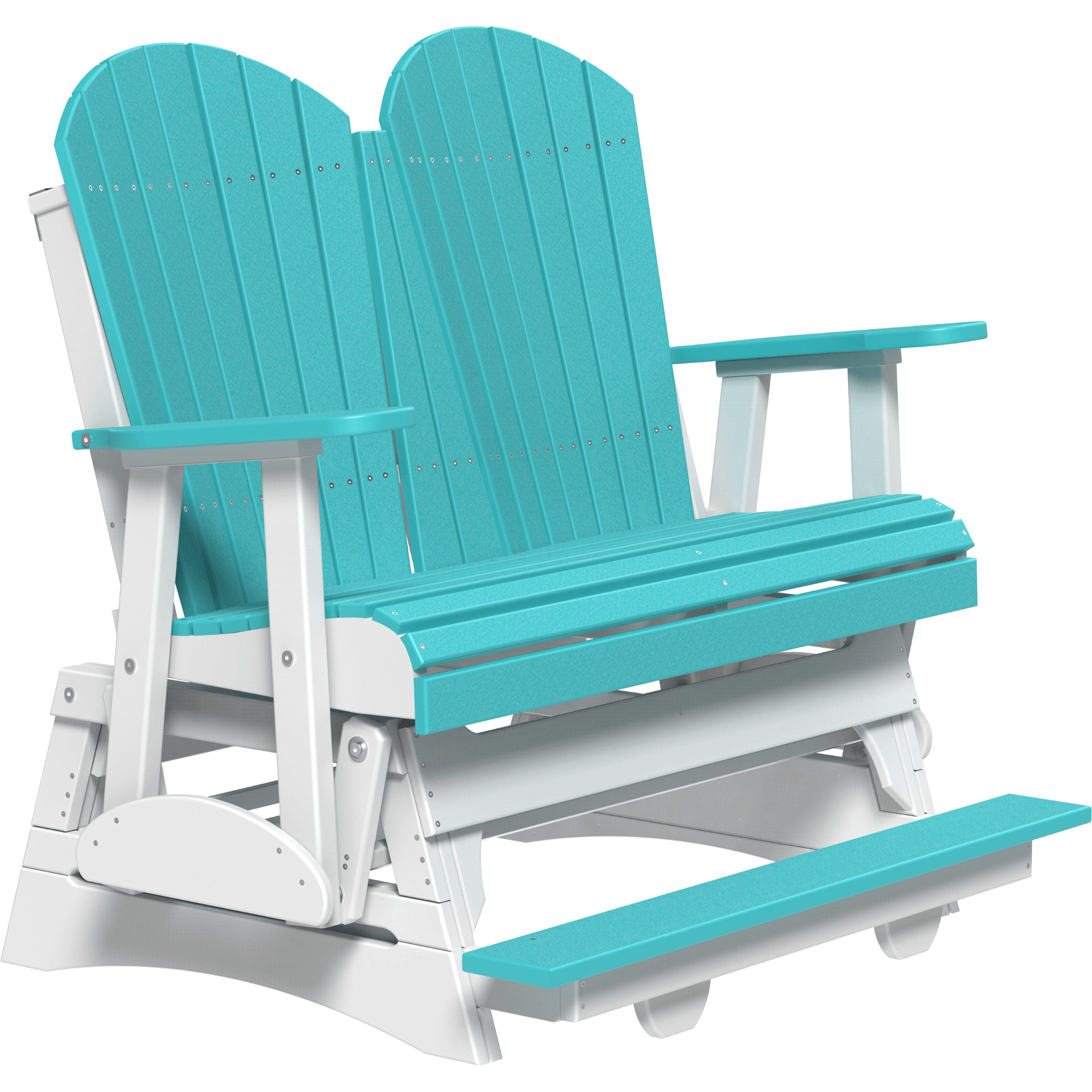 LuxCraft Adirondack 4-Foot Poly Composite Balcony Patio Glider