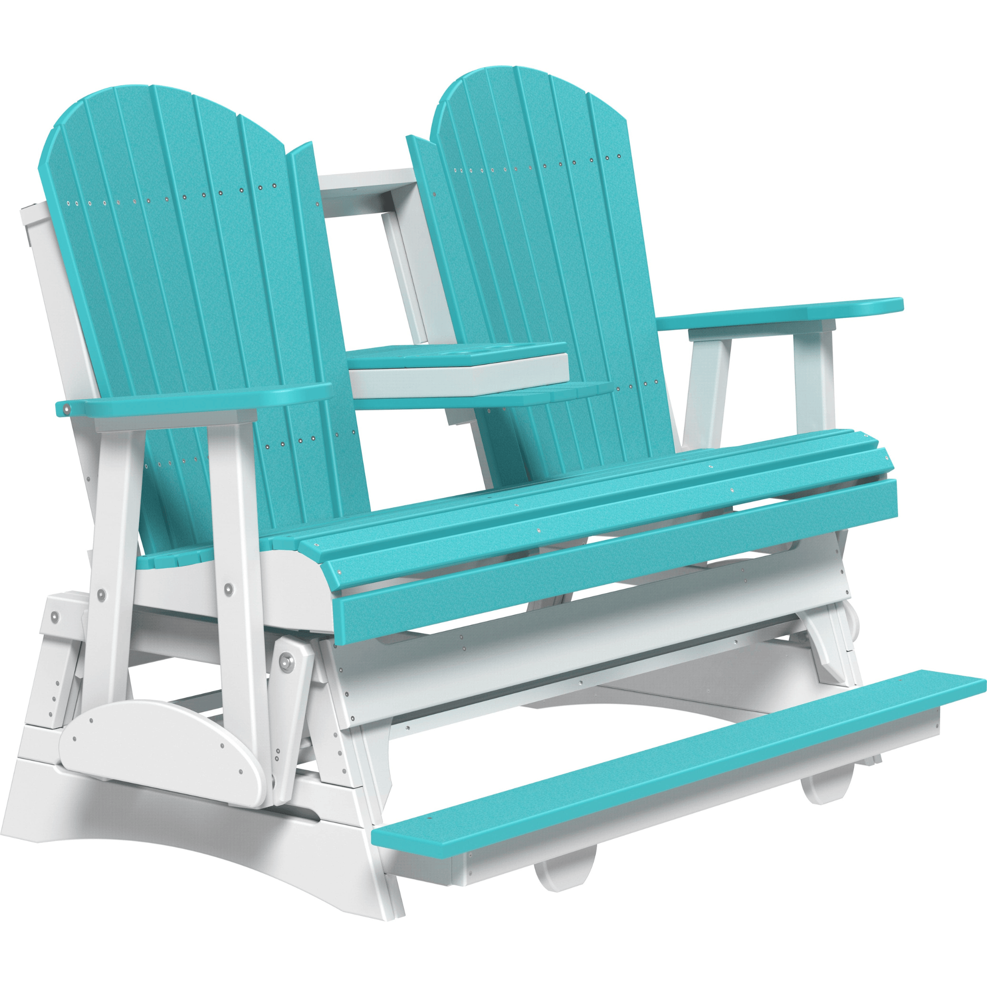 LuxCraft Adirondack 5-Foot Poly Composite Balcony Patio Glider