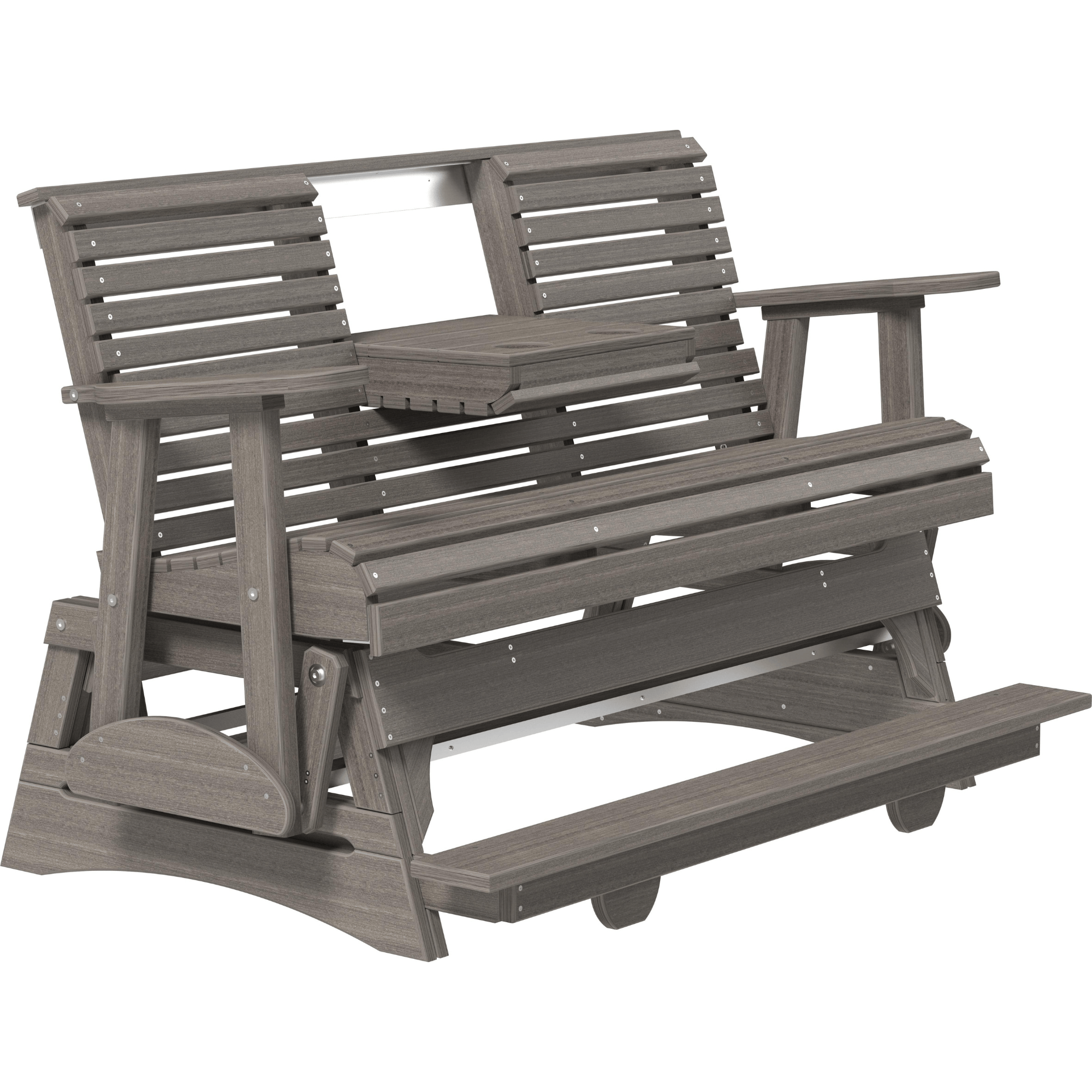 LuxCraft Rollback 5-Foot Poly Composite Balcony Patio Glider