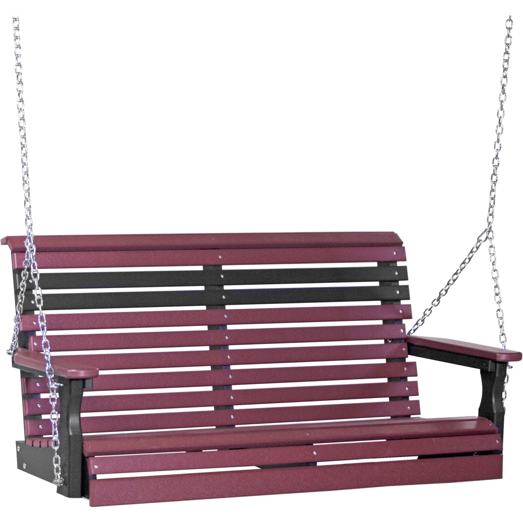 LuxCraft Rollback 4-Foot Poly Composite Porch Swing