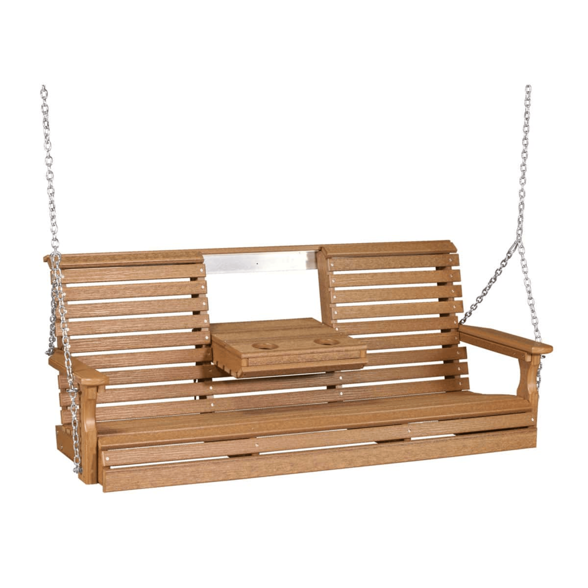 LuxCraft Rollback Console 5-Foot Poly Composite Porch Swing