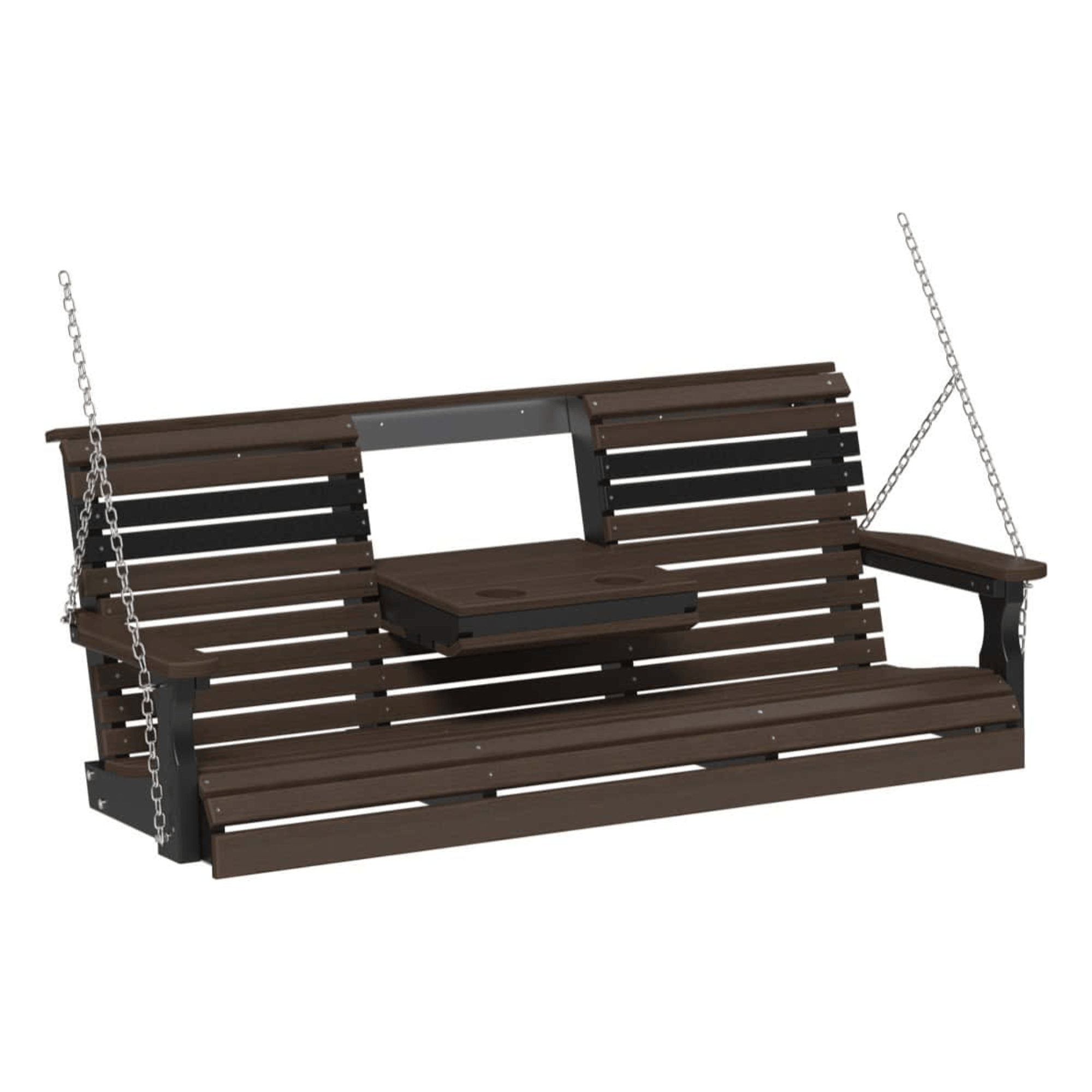 LuxCraft Rollback Console 5-Foot Poly Composite Porch Swing