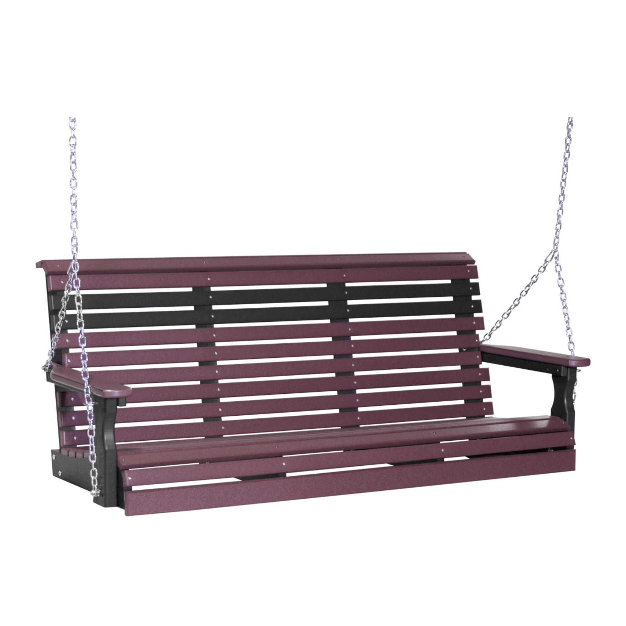 LuxCraft Rollback Console 5-Foot Poly Composite Porch Swing