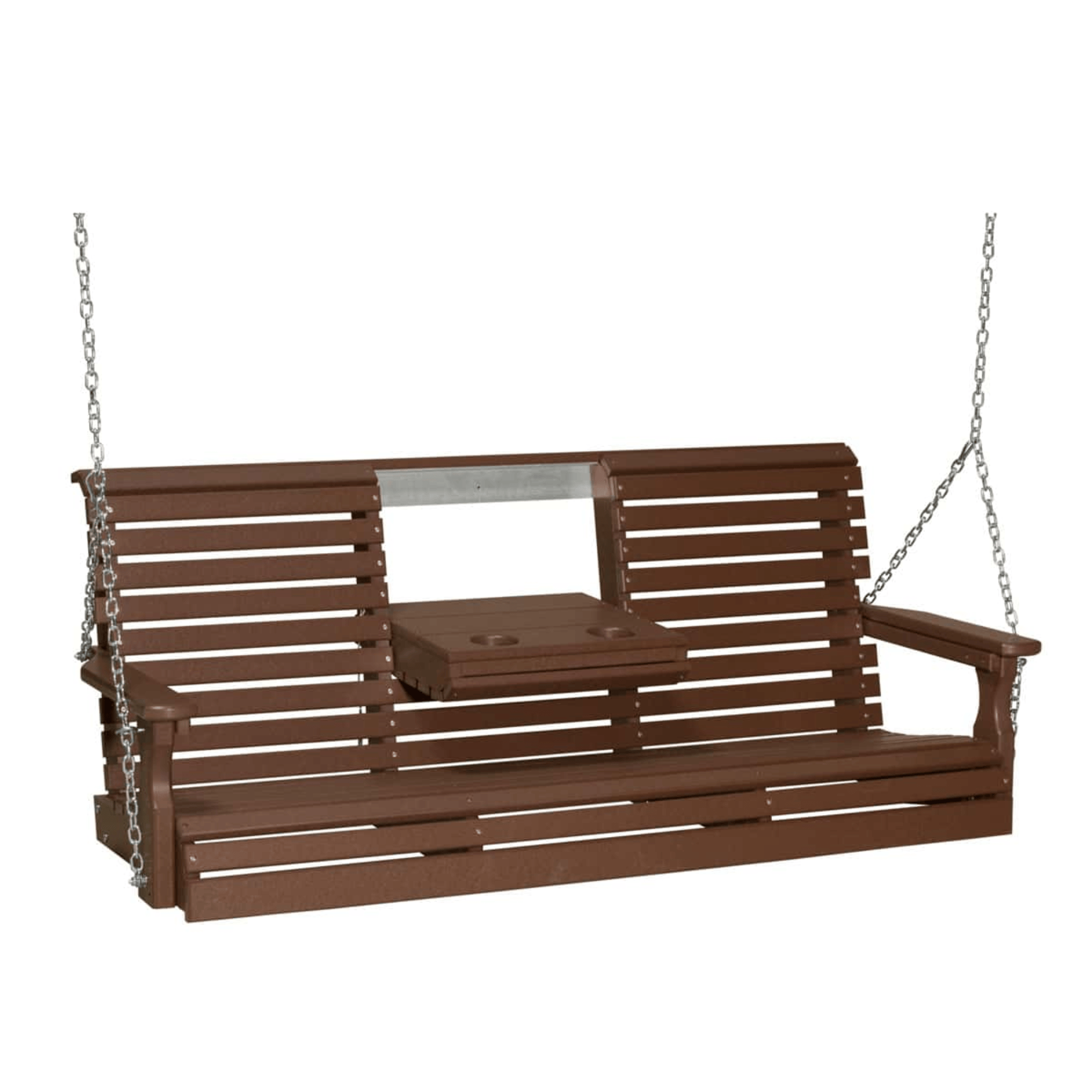 LuxCraft Rollback Console 5-Foot Poly Composite Porch Swing