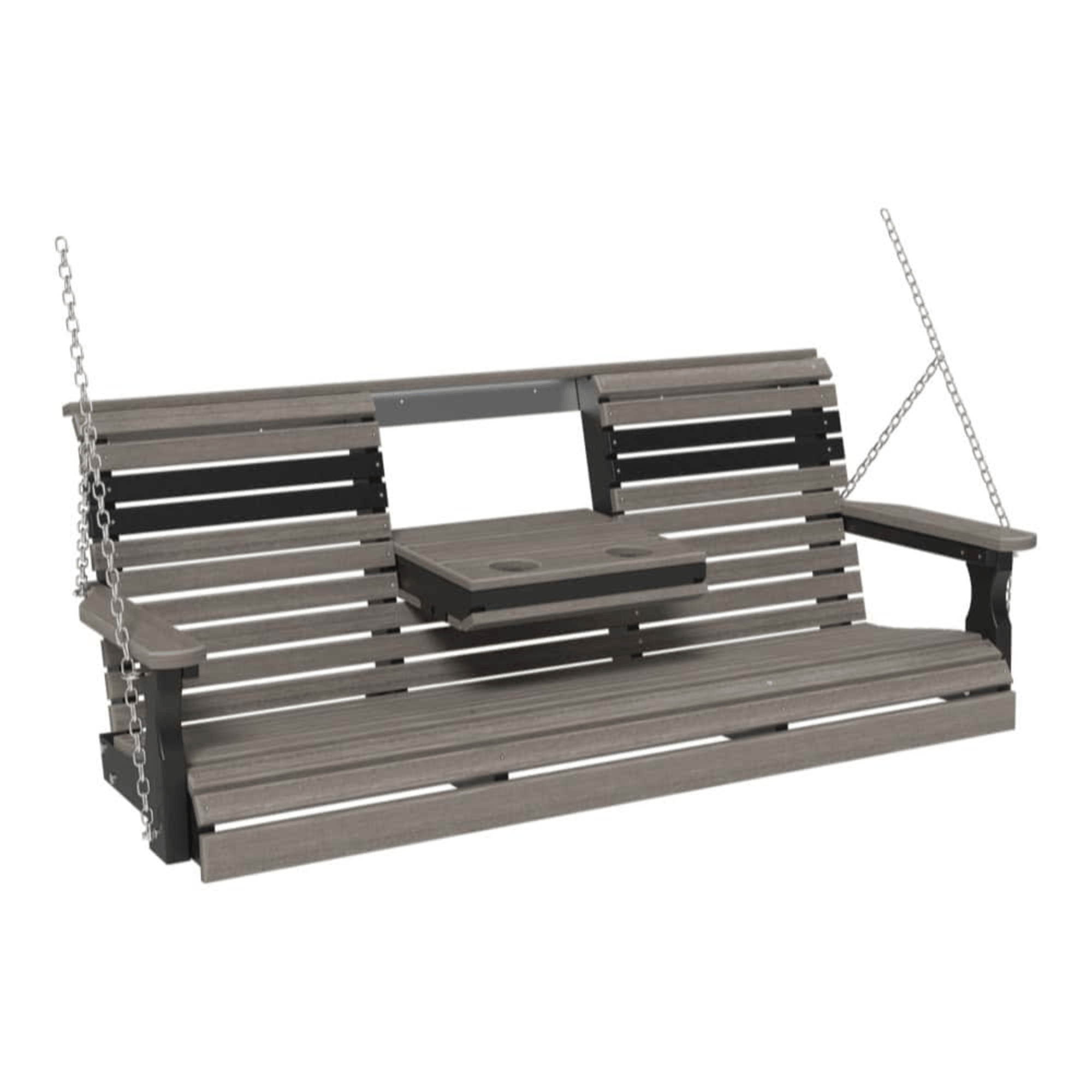 LuxCraft Rollback Console 5-Foot Poly Composite Porch Swing