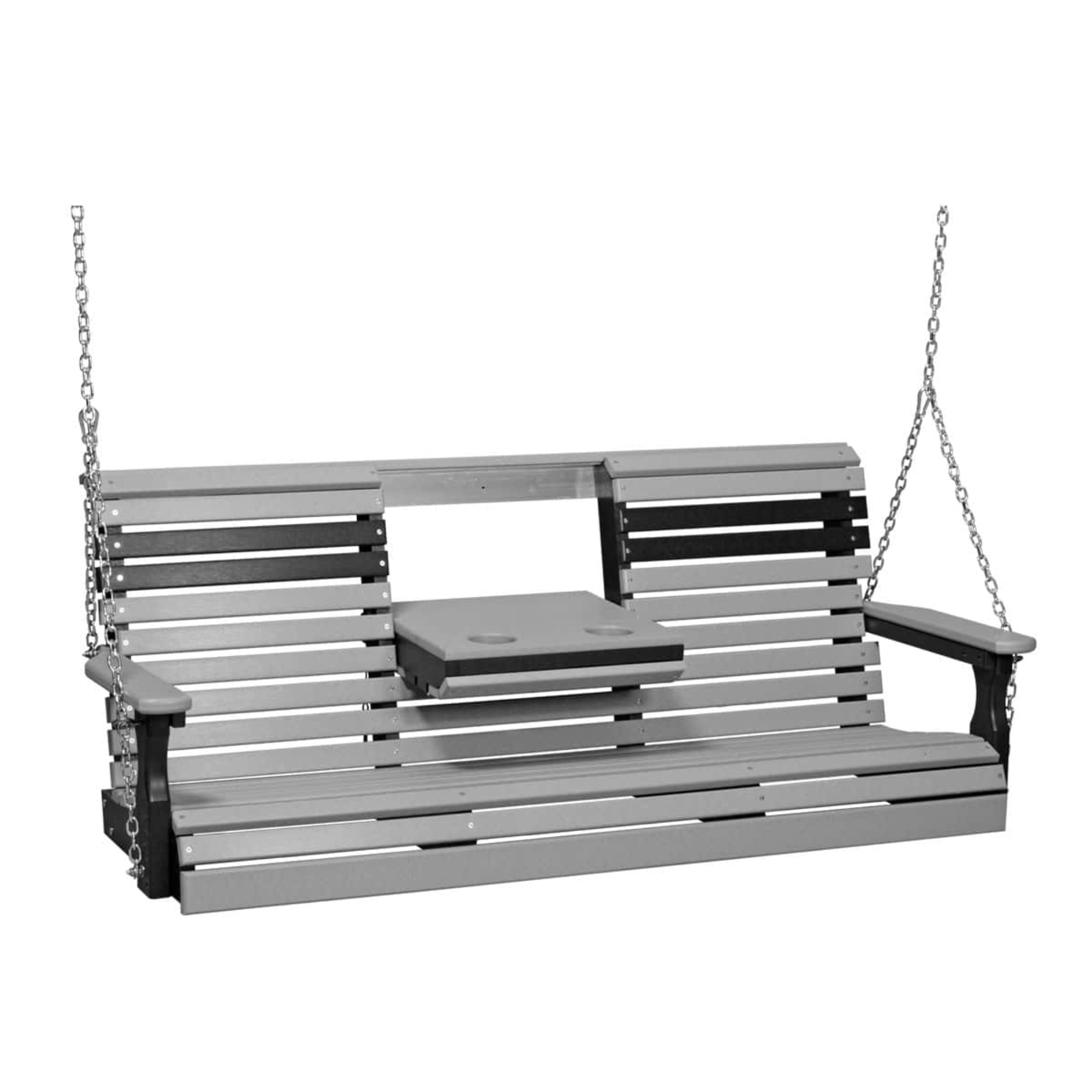 LuxCraft Rollback Console 5-Foot Poly Composite Porch Swing