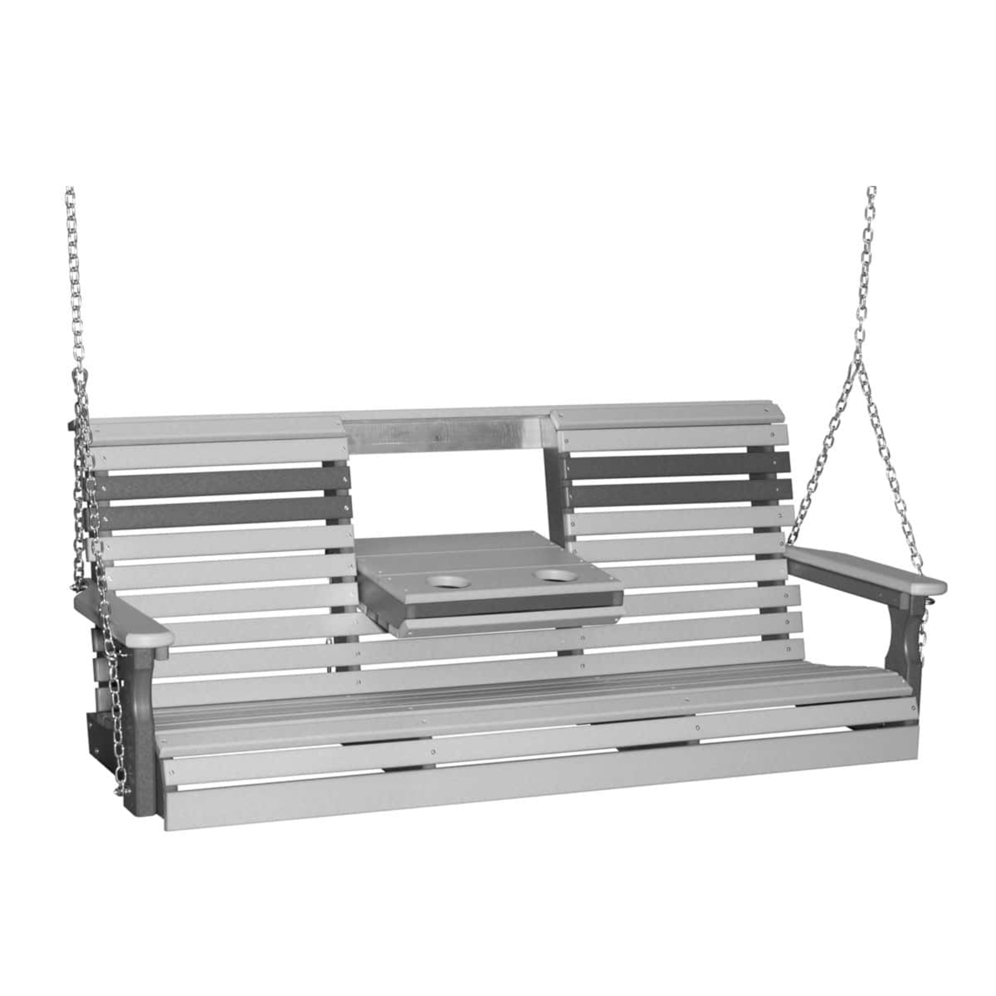 LuxCraft Rollback Console 5-Foot Poly Composite Porch Swing