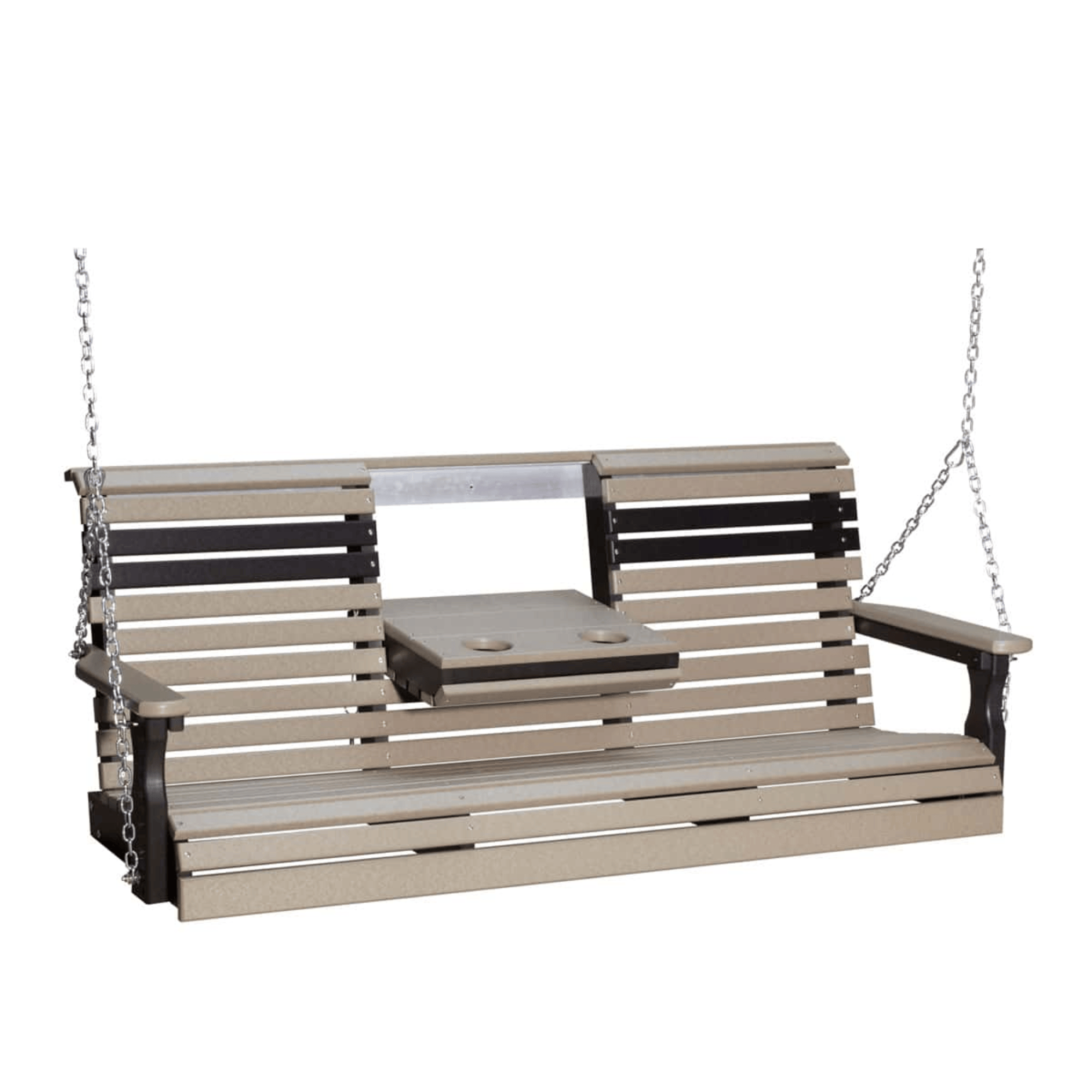 LuxCraft Rollback Console 5-Foot Poly Composite Porch Swing