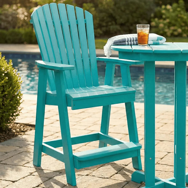 Keystone Amish Co. Sunburst Poly Outdoor Counter Height Chair