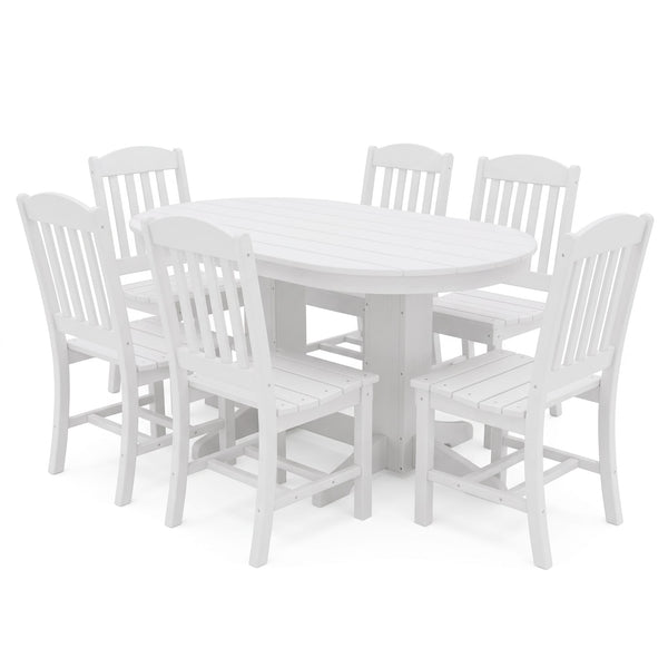 Keystone Amish Co. Classic 7-Piece Poly Lumber Oval Outdoor Dining Set