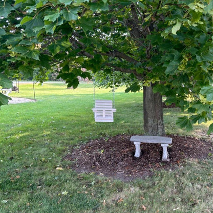 Child swing in whitewash finish