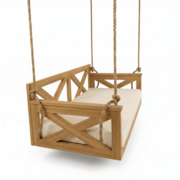 Atlantic Swing Co. The Simon Daybed Swing in Teak, Full