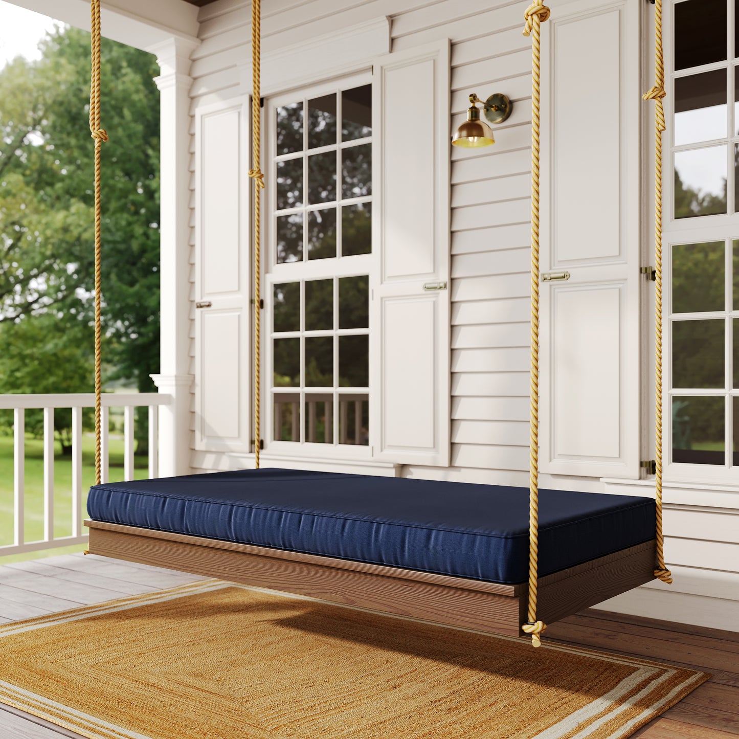 Laguna Daybed Swing in Mushroom Stain