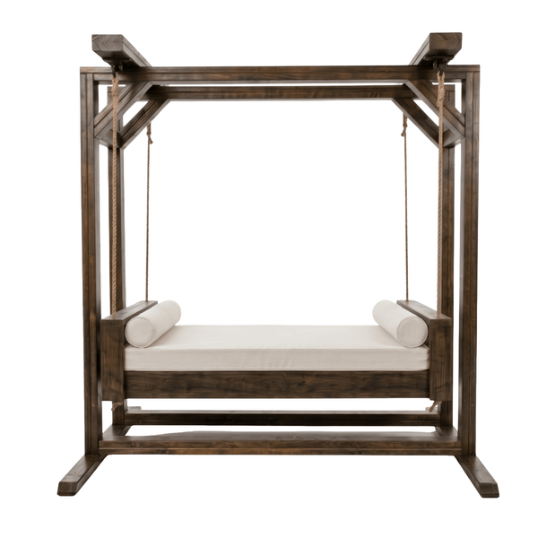 Amish CasualThe Lancaster Daybed Swing with Stand, 6 Ft Dark Walnut