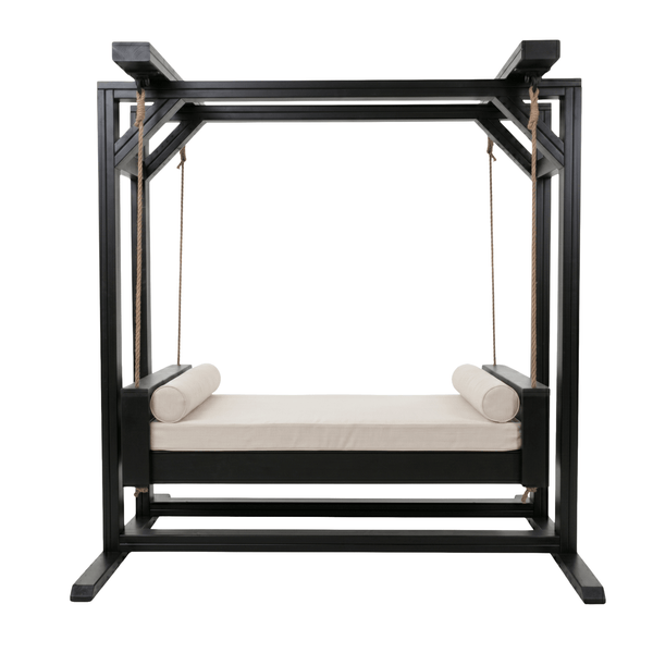Amish Casual The Lancaster Daybed Swing with Stand, 6 Ft Black