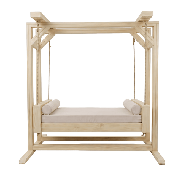 Amish Casual The Lancaster Daybed Swing with Stand, 6 Ft Unfinished