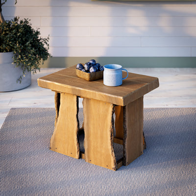 Keystone Amish Co. Palmer Live Edge Evening Grove End Table, Rectangle