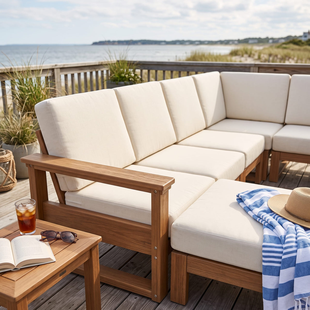 LuxCraft Poly Composite Lanai Deep Seating Corner Sectional