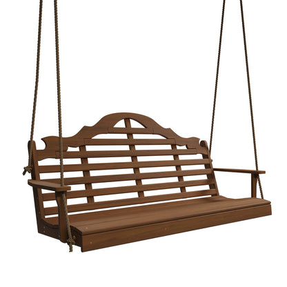 Keystone Amish Co. 4 Foot Milan Red Cedar Porch Swing with Cupholders