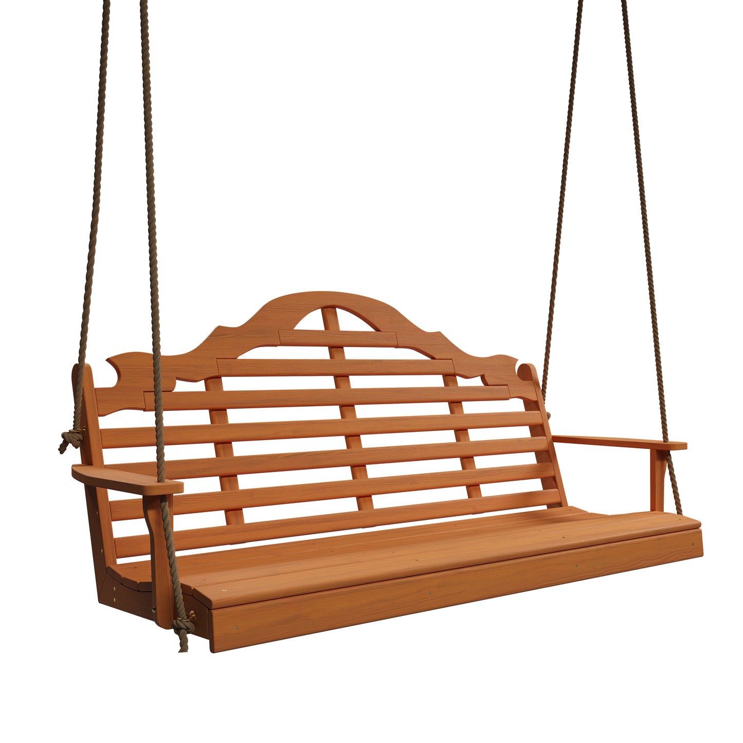 Keystone Amish Co. 4 Foot Milan Red Cedar Porch Swing with Cupholders