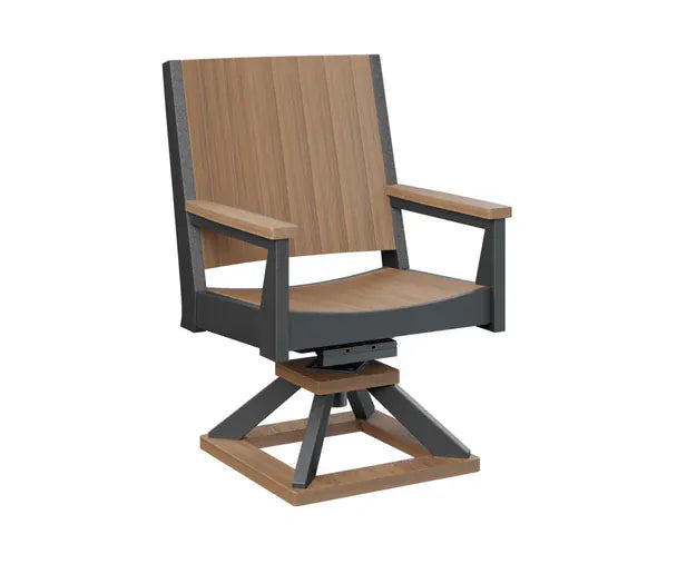 Berlin Gardens Mayhew Outdoor Poly Lumber Chat Swivel Rocker Dining Chair