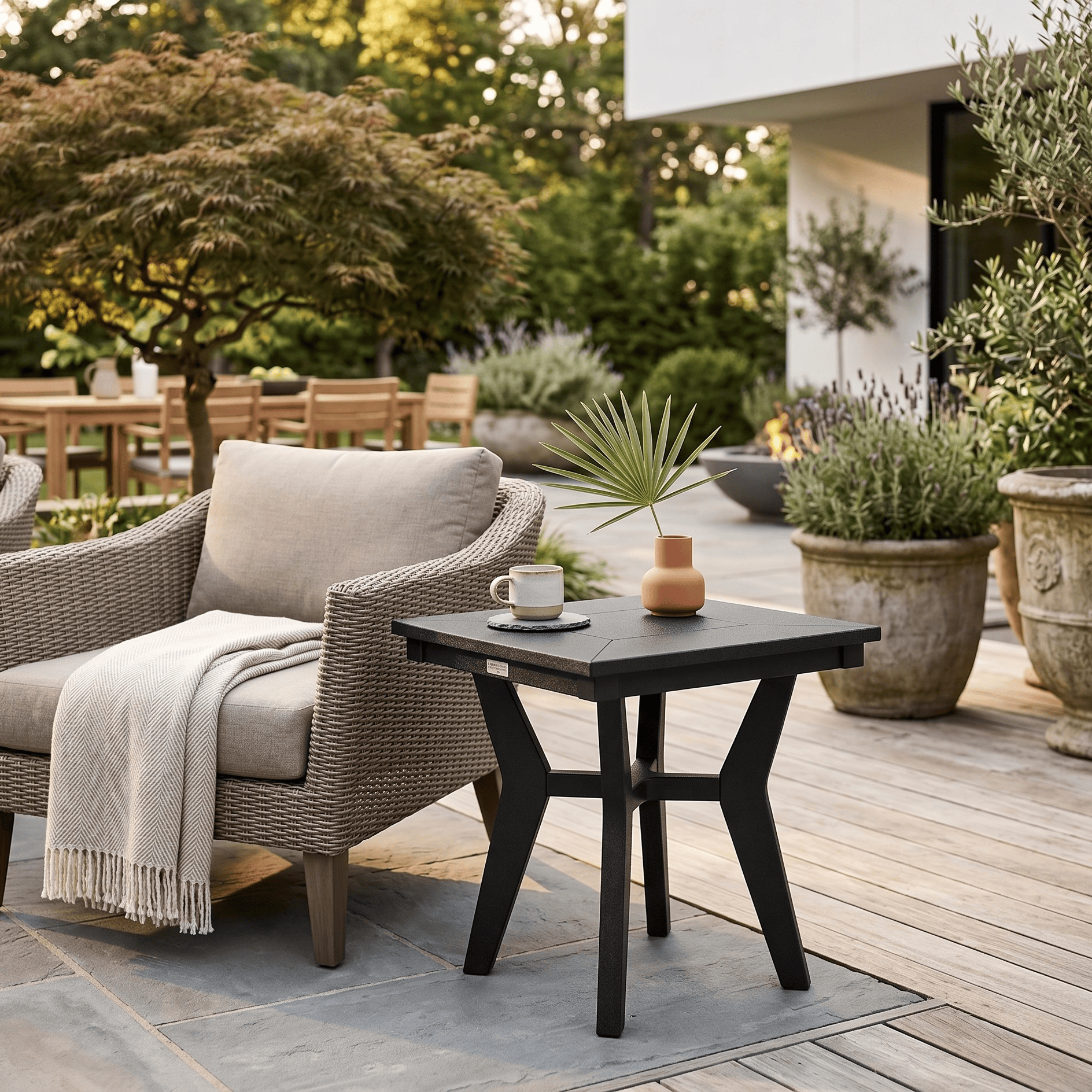 Berlin Gardens Mayhew Outdoor Poly Lumber Square End Table