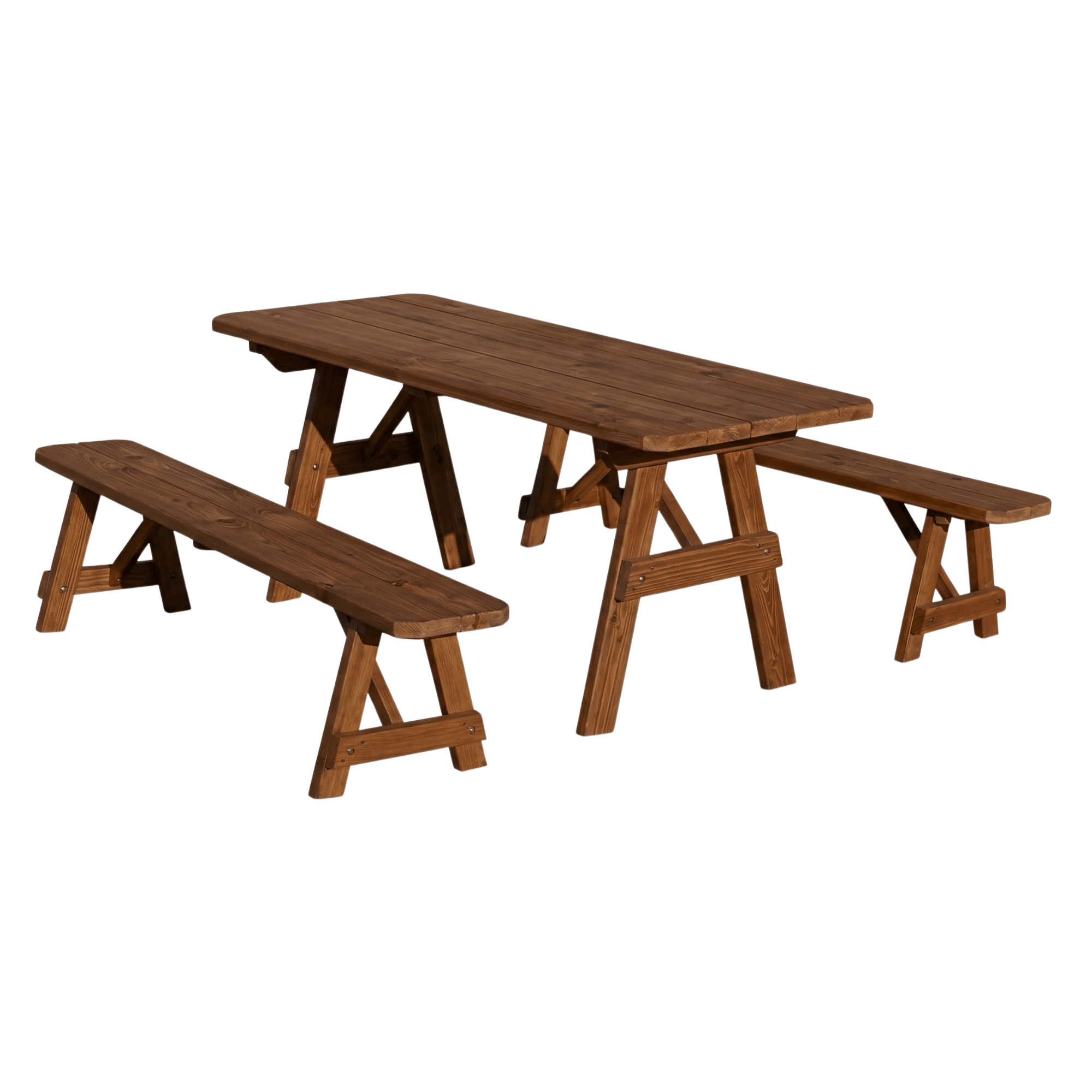 Keystone Amish Co. Red Cedar Traditional Outdoor Table with Benches