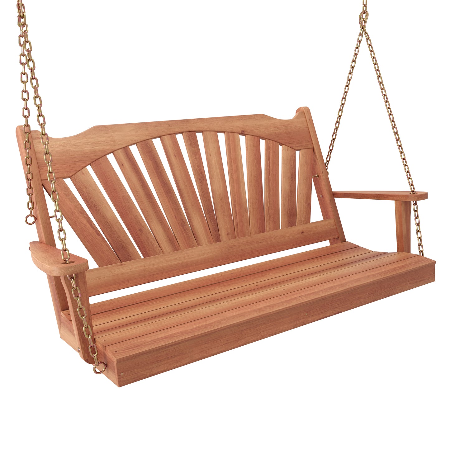 Keystone Amish Co. 4 Foot Sunburst Red Cedar Porch Swing Without Cupholders