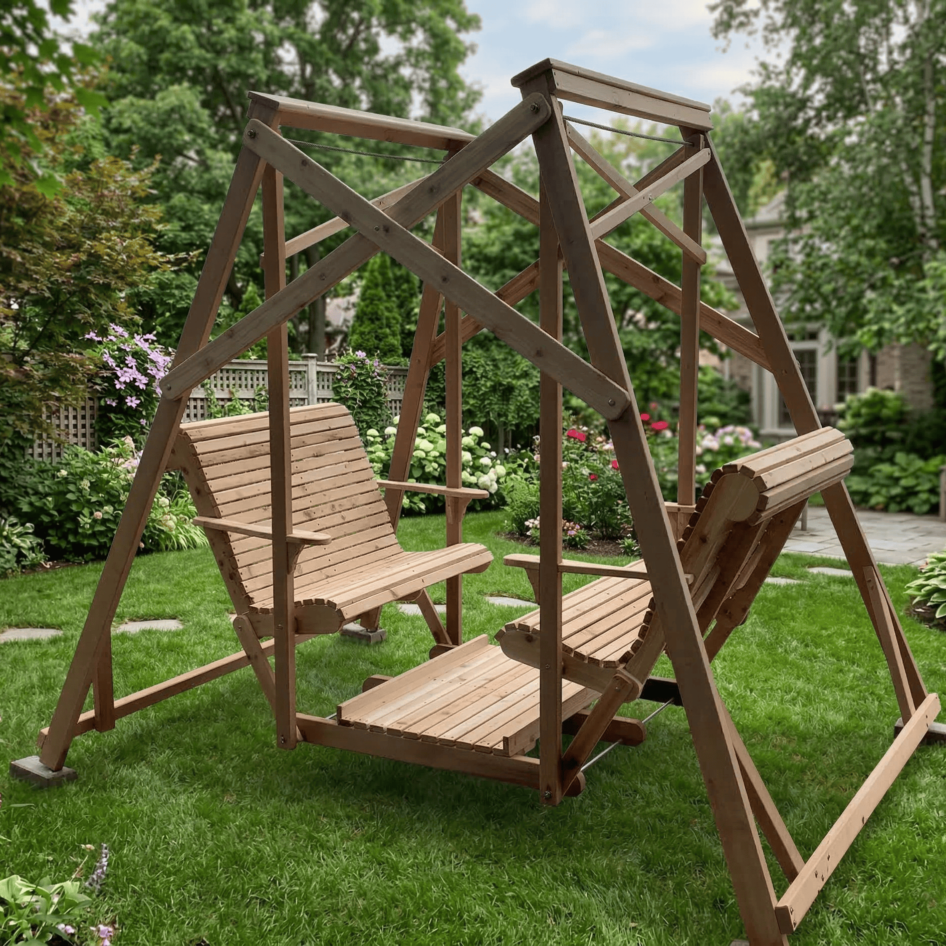 Northgrain Furniture Morris Double Lawn Glider Swing