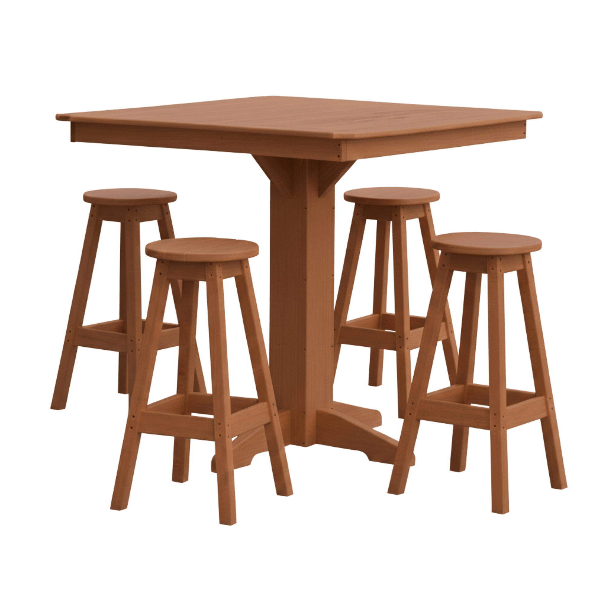 Keystone Amish Co. Sierra 5-Piece Poly Bar Stool Dining Set