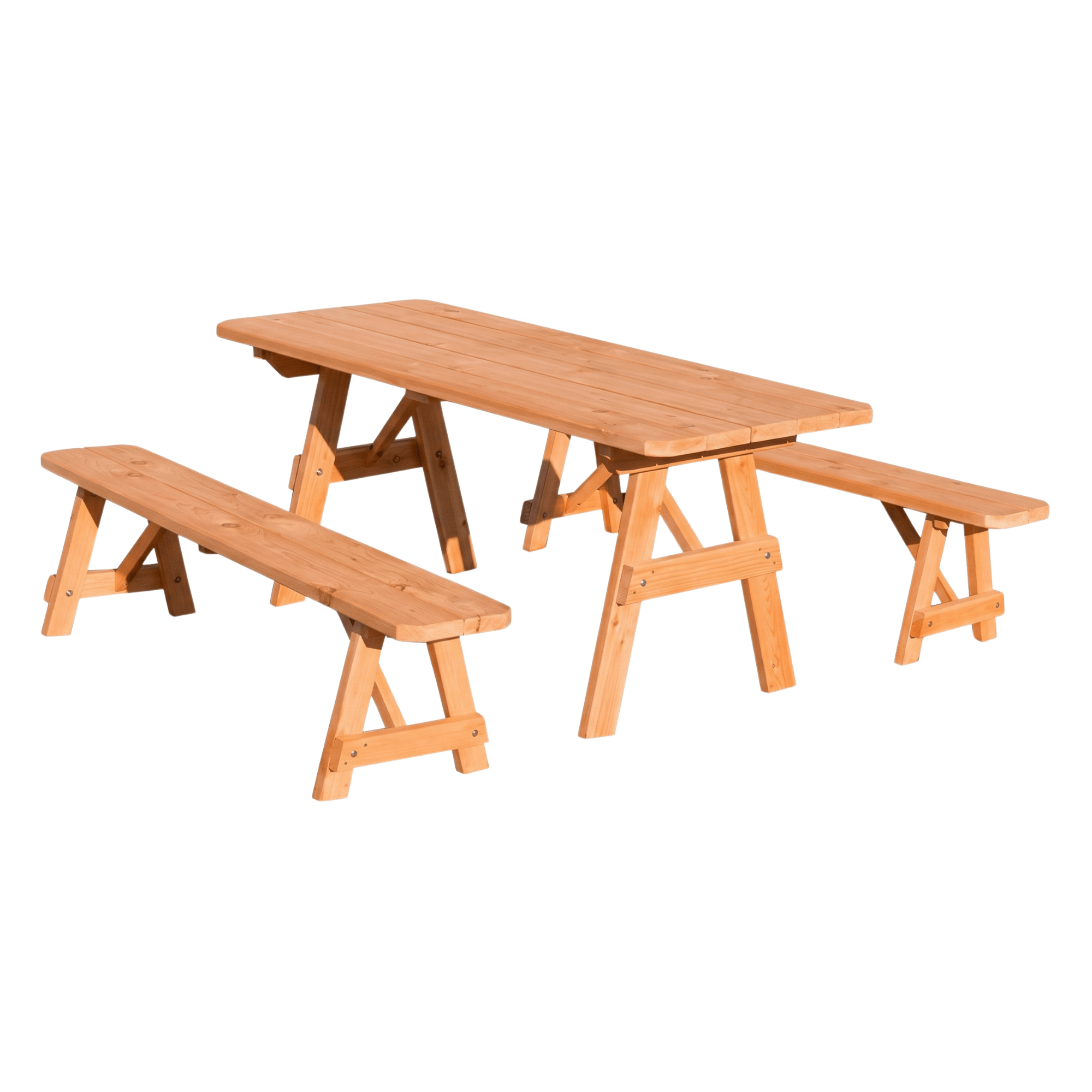 Keystone Amish Co. Red Cedar Traditional Outdoor Table with Benches