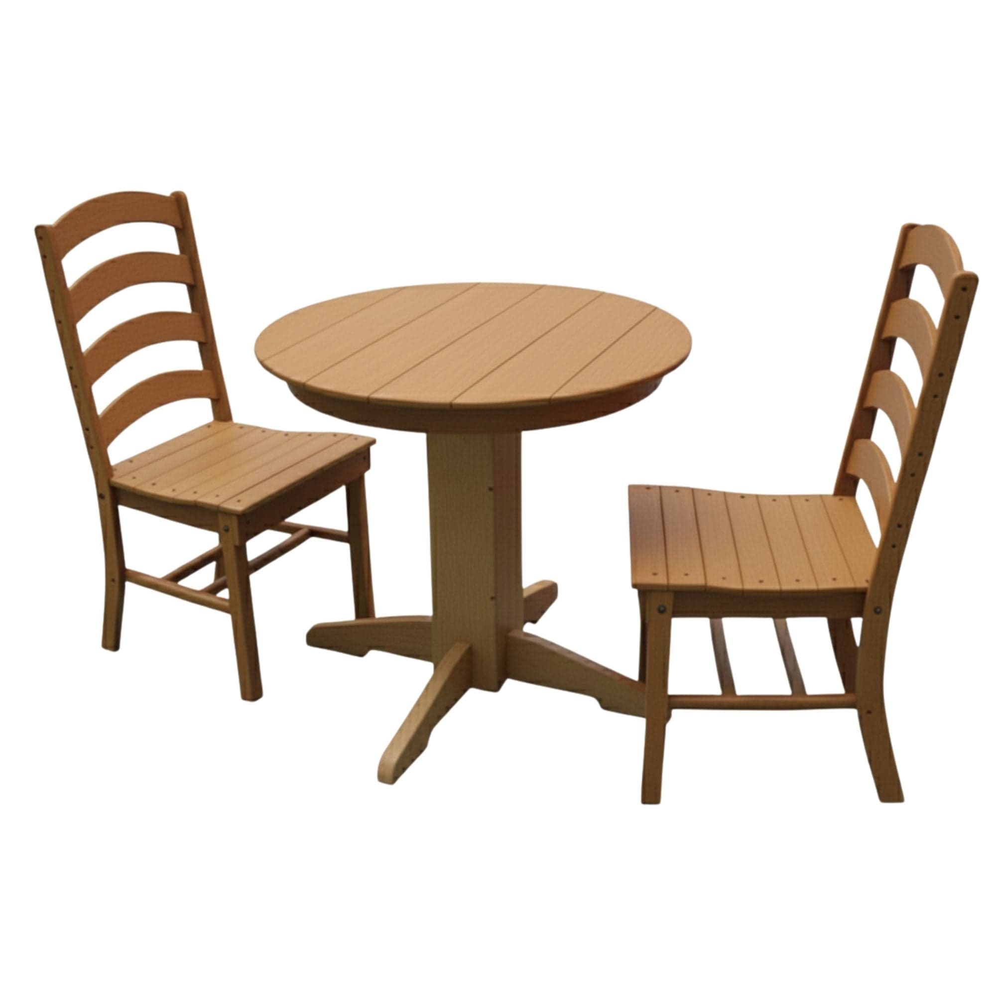 Keystone Amish Co. Poly Composite Josie 3-Piece Outdoor Dining Set with Round Table
