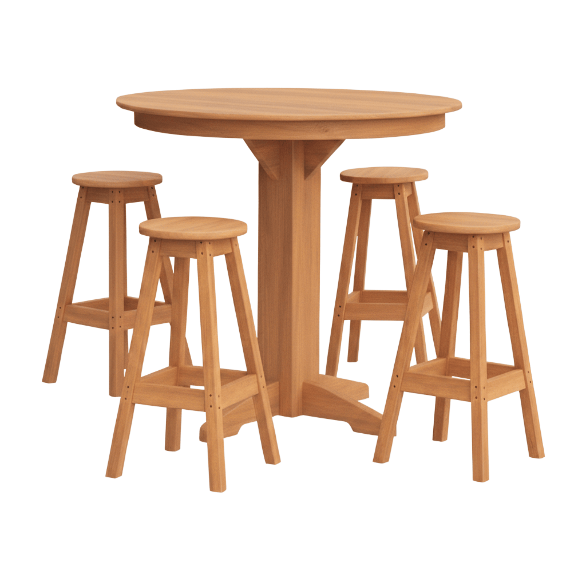 Keystone Amish Co. Poly Composite Sierra 5-Piece Bar Set with Round Table