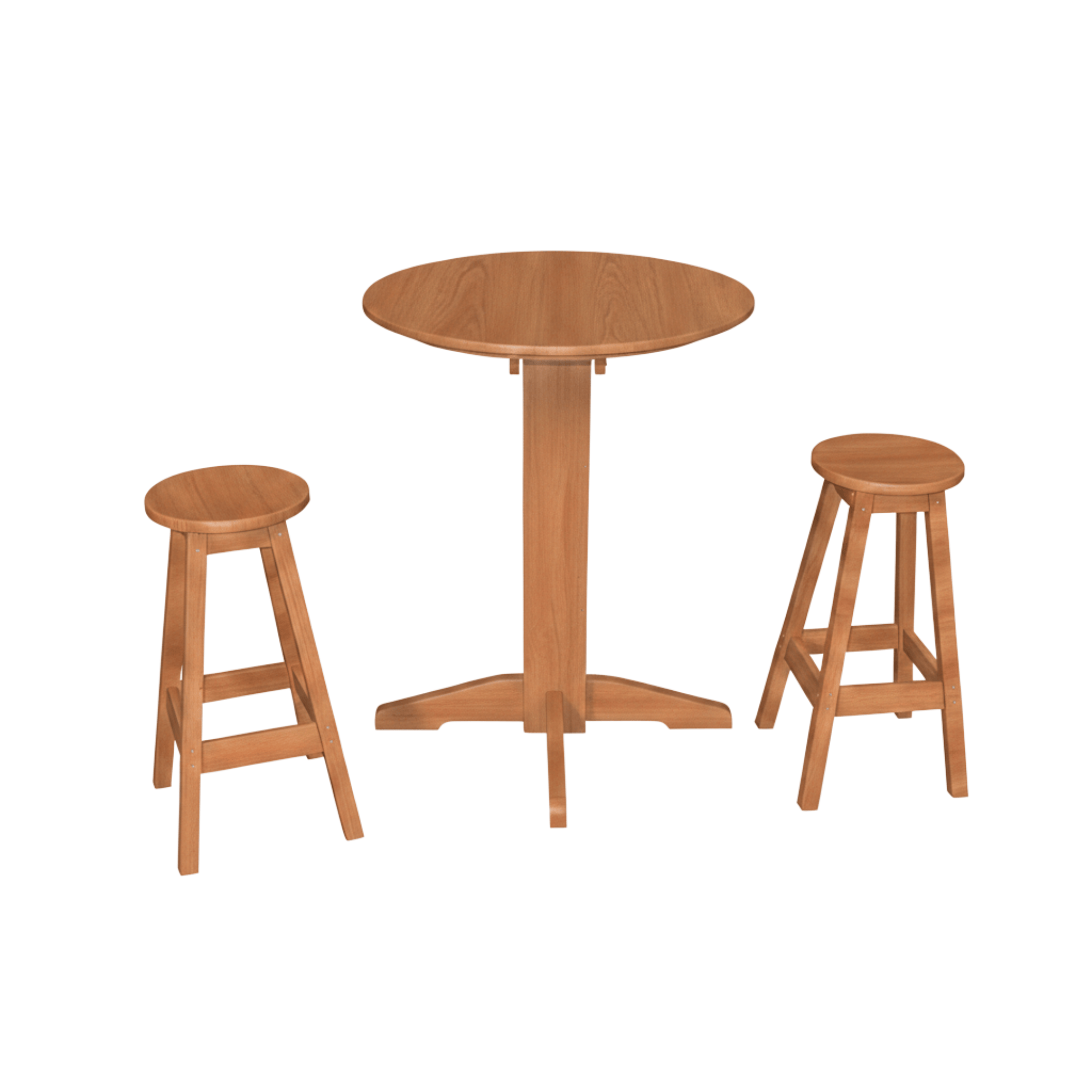 Keystone Amish Co. Sierra 2 Person Poly Round Bar Dining Set