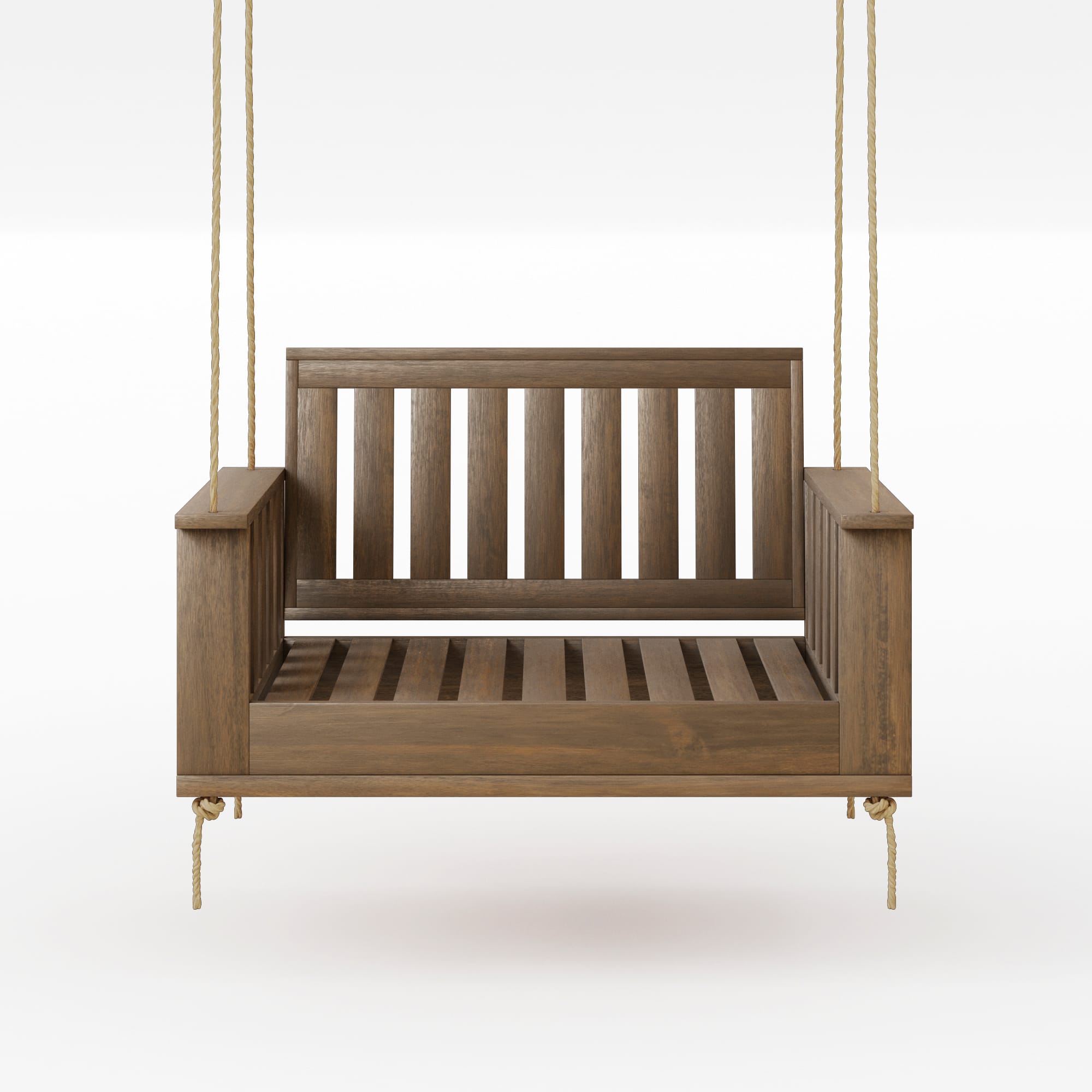 Amish Casual Rockford Daybed Swing Package with Included Cushions, Lounge, Oak Stain