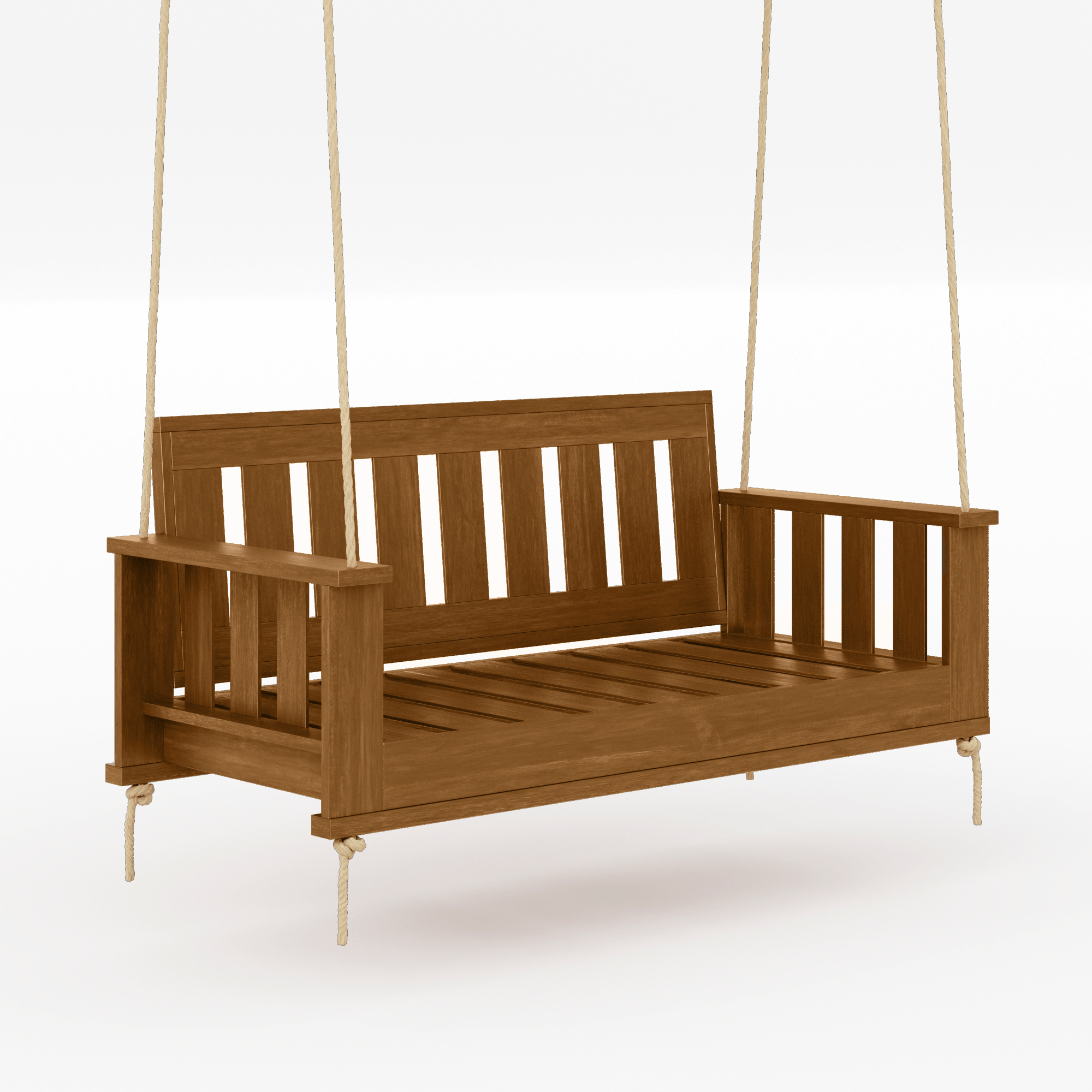 Amish Casual Rockford Daybed Swing Package with Included Cushions, Sofa, Oak Stain