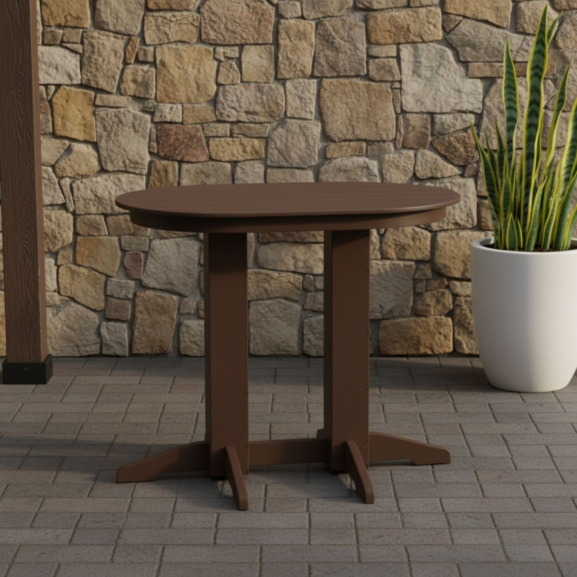 Keystone Amish Co. Poly Lumber Oval Bar-Height Dining Table