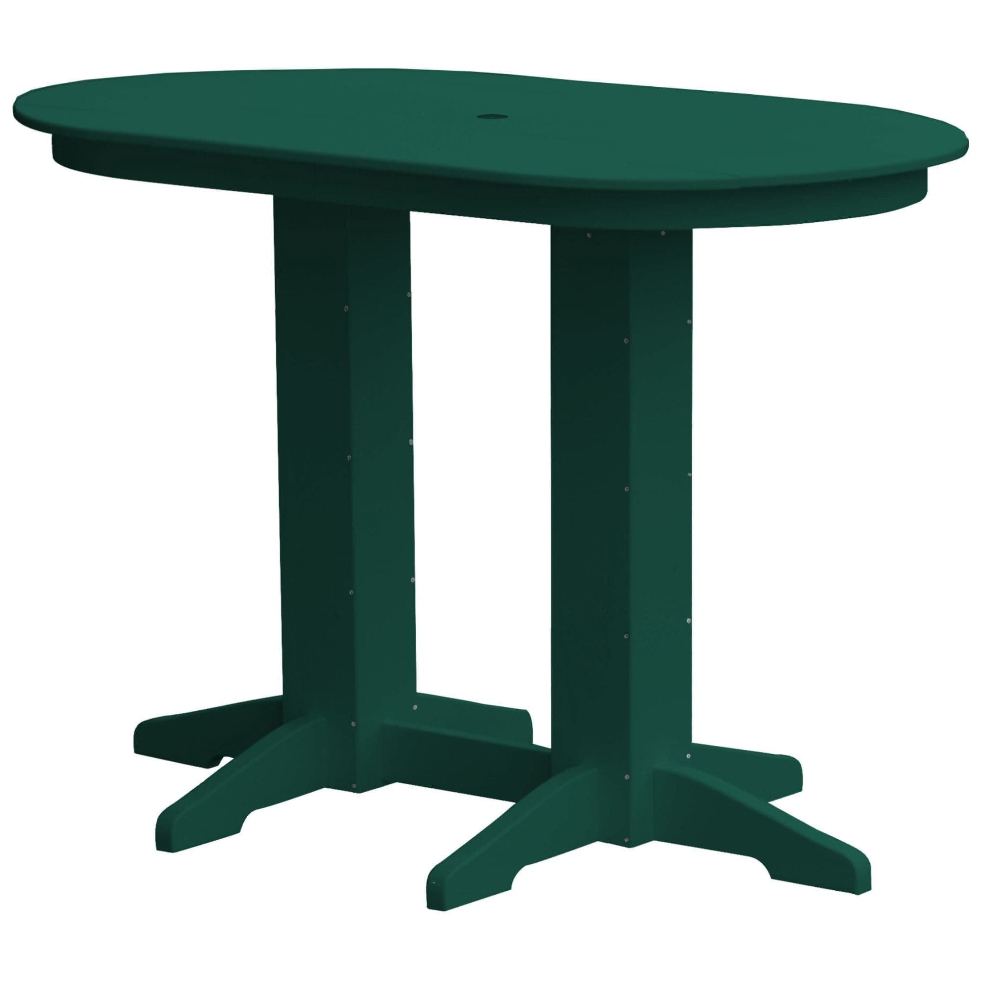 Keystone Amish Co. Poly Lumber Oval Bar-Height Dining Table