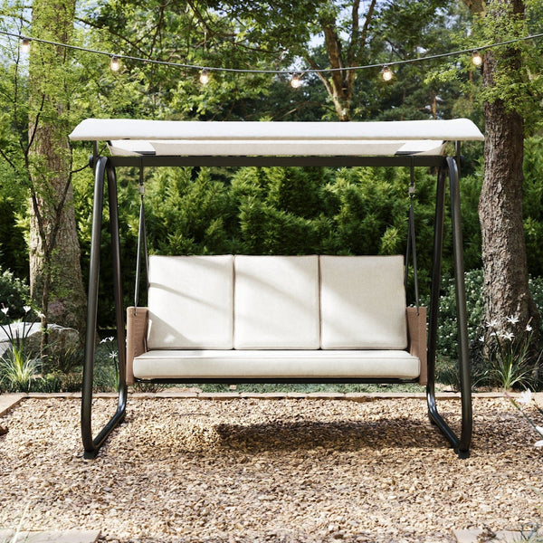 East Green Parker Patio Swing with Canopy Stand