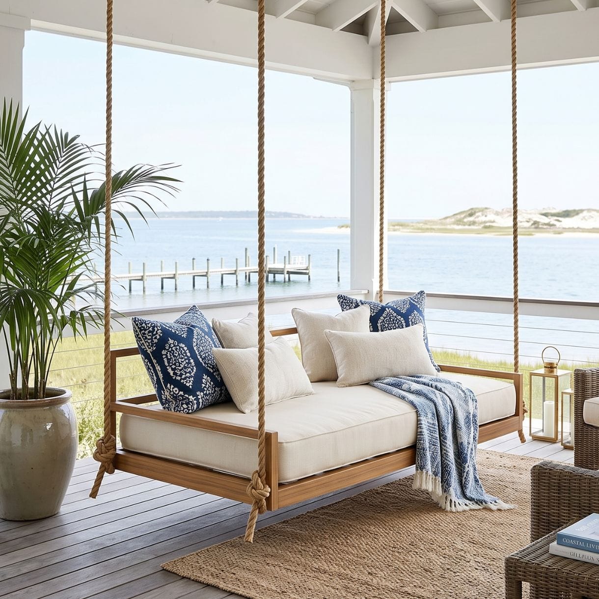 Atlantic Swing Co. The Palm Swing Bed in Teak
