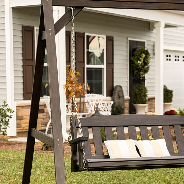 Amish Casual Heavy Duty Mission Swing with A-Frame Stand